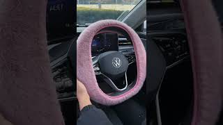 Plush steering wheel cover install in seconds nonslip and coldproof car supplies car goodi [upl. by Carolle45]