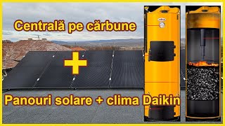 Incalizire cu centrala Stropuva pe carbune  panouri fotovoltaice si clima Daikin [upl. by Sachi]