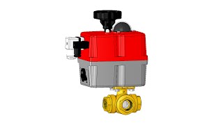 Electric Actuated Lead Free Brass 3way TPort Ball Valves [upl. by Maker289]