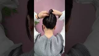 Flatheaded sisters try this hairstyle it is simple fast and full [upl. by Kaule]