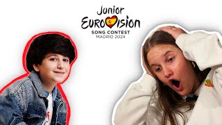 LETS REACT TO Andria Putkaradze  To My Mom  🇬🇪 Georgia  Official Video  Junior Eurovision 2024 [upl. by Alo]