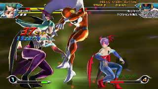 Tatsunoko vs Capcom CGOH Wii Arcade as MorriganChunLi [upl. by Dahraf799]