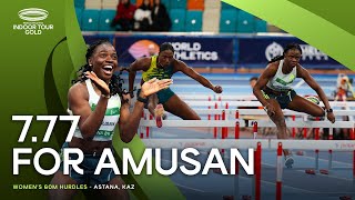 Tobi Amusan powers to 777 area record 🔥  World Indoor Tour 2024 [upl. by Ayoral313]