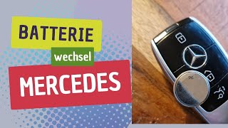 Schlüssel Batterie wechseln Mercedes W213 E Klasse C Klasse GlC w205 [upl. by Ahsekel171]