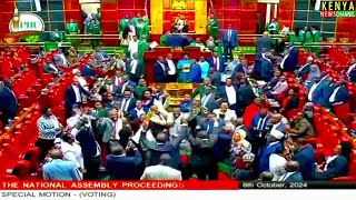 Drama in Parliament after Voting on Gachagua impeachment motion in National Assembly [upl. by Modnar]