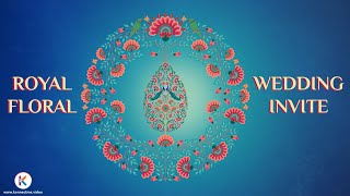 Wedding Invitation Video  Indian Wedding Invitation  Wedding Invitation Song Floral Wedding Video [upl. by Eentirb]