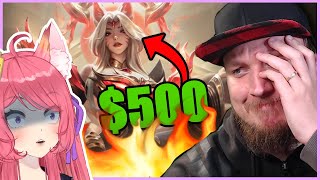 League of Legends 500 Ahri Skin quotScamquot  Kitsu reacts to Necrit [upl. by Nirtiak]