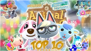 TOP 10 DES MEILLEURS HABITANTS SUR ANIMAL CROSSING NEW HORIZONS [upl. by Eadwine]