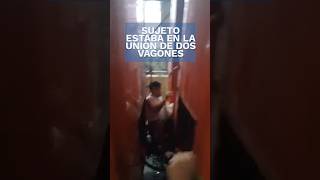 Hombre queda atorado entre dos vagones del Metro shorts [upl. by Dupuis]