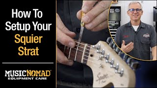 SQUIER STRATOCASTER How to Setup your Electric Guitar with a Tremolo System StepbyStep [upl. by Neeloj]