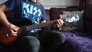 Saltcoats man plays quotTotal Eclipsequot by Iron maiden Guitar cover ironmaiden heavymetal guitarcover [upl. by Rochester905]