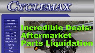 Tons of discounted Goldwing accessories being liquidated  exCyclemax inventory [upl. by Nosle]