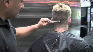 How to scissor over comb amp How to fade a hair line Haircut Salt Lake City Hair Salon [upl. by Eigla836]