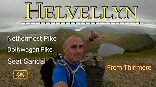 Helvellyn Nethermost Pike Dollywaggon Pike Seat Sandal  From Thirlmere [upl. by Ahsyen]