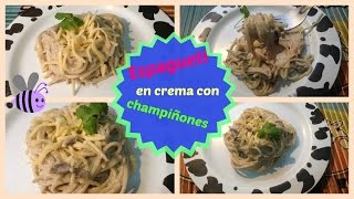 El sabor de Sabi Espagueti en crema con champiñones [upl. by Alehc590]