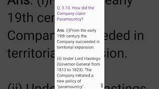 How did the company claim paramountcy Class 8 History Chapter 2 [upl. by Margaret292]