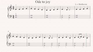 Ode to Joy Easy Piano Sheet Music [upl. by Emilio]