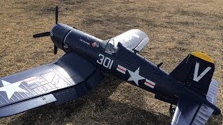 1700mm FMS F4U4 Corsair Version 2 in Navy Blue Color Scheme [upl. by Dnaltiac89]