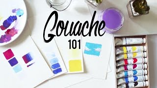 Gouache 101 · Tips and Techniques  Paper Brushes and Cheap vs Expensive · SemiSkimmedMin [upl. by Ahsika216]