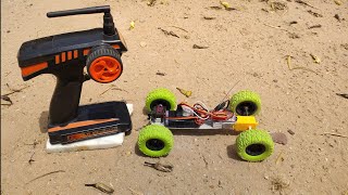 how to make rc car ll home made rc remote control car at home of roding car [upl. by Treboh]