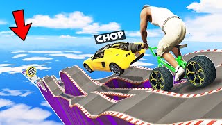 GTA 5 CHOP PERFORMED SUPER MEGA STUNTS IN MEGA RAMP [upl. by Klement]