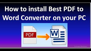 How to install Best PDF to Word Converter on your PC [upl. by Tate]