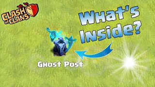 Whats Inside the Ghost Post in Clash of Clansghostpostcoc [upl. by Swerdna]