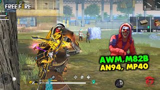 Play with AWM M82B AN94 MP40 OverPower Ajjubhai and Amitbhai Gameplay  Garena Free Fire [upl. by Englis156]