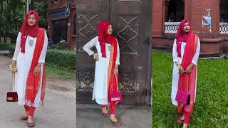 Hijab Tutorial with Salwar Kameez 2022 Tahmina Shova💖 [upl. by Eatnoid]