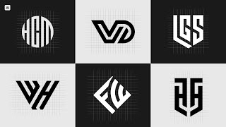 Easy Grid Logo Design Process On Same Lines  Adobe Illustrator Tutorial [upl. by Pasahow627]