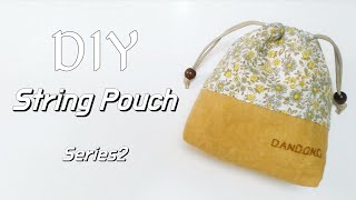 How to make a drawstring bag  Easy sewing class [upl. by Eeneg]