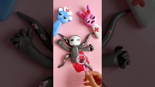 Making Incredibox Sprunki Clay Cracking  Pinki and Sky Doctor Rescue Black  Ghes Handmade [upl. by Ahsiket]