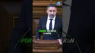 Santiago Abascal reprocha al congreso no haber guardado un minuto de silencio por vox noticias [upl. by Aerol]