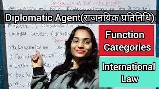 Diplomatic Agent in HindiDiplomatic Agent in International Law in Hindi DiplomaticAgent राजनयिक [upl. by Acinorav]