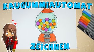 Kaugummiautomat einfach malen für Kinder  ab 7 Jahren  Malen mit Evi  deutsch [upl. by Akcinahs]