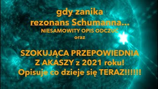 55 gdy zanika rezonans Schumanna NIESAMOWITY OPIS ODCZUĆ oraz SZOKUJĄCA PRZEPOWIEDNIA [upl. by Ntisuj]