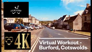 Burford Cotswolds Virtual Workout Scenery 4K30 Min Treadmill Cycling Exercise Machine [upl. by Niboc]