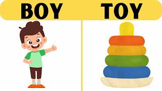 Rhyming Words for Kids  Rhyming Words Kids learning  English very easy vocabluary nurseryrhymes [upl. by Nele]