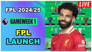 FPL LAUNCH  Gameweek 1 Draft  Live QampA  Fantasy Premier League Tips 202425 [upl. by Lilla]