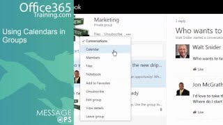 Office 365 Groups  Using Calendars in Groups [upl. by Nichani]