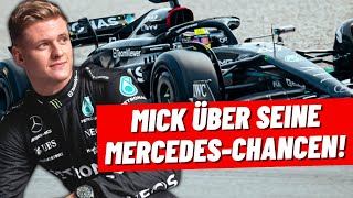 Das sagt Mick Schumacher über das MercedesCockpit  Formel 1 2024 [upl. by Arraet]