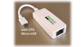 BobjGear OTG Ethernet Adapter Model 3 with Android Tablet [upl. by Yate]