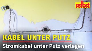 Kabel unter Putz verlegen [upl. by Fedora]