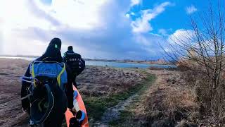 Kitesurfing  January Icy Rainbow Session 🧊 [upl. by Drofla]