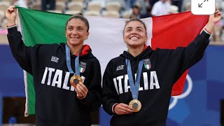 Tennis Italys Errani and Paolini win gold in womens doubles [upl. by Ateekahs]