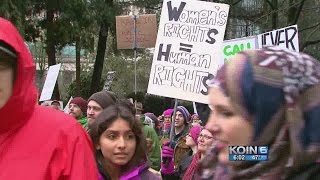 Intent difference between Inauguration protests Womens Marches [upl. by Eirlav598]