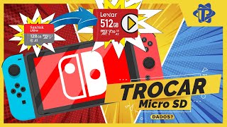 Como trocar o MicroSD do Nintendo Switch sem perder seus dados nintendoswitch [upl. by Nyrual724]