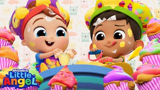 UhOh Muffin Man Baking Cookies  Little Angel Kids Songs amp Nursery Rhymes [upl. by Forkey]