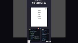 💥 Sidebar Menu  HTML CSS  Solve It Smart [upl. by Akili549]