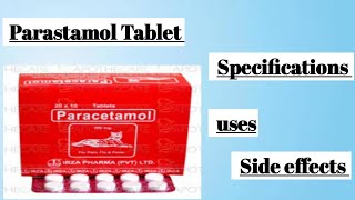 Parastamol Tablet ke fayde  Parastamol Tablet Uses  Parastamol Tablet specifications  parastamol [upl. by Dann]